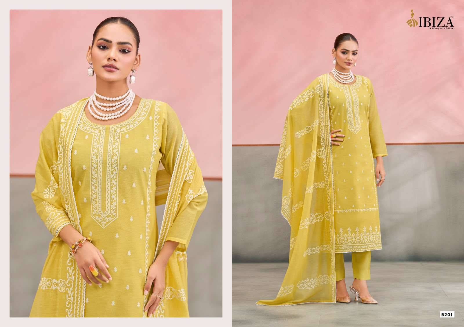 JOREE By IBIZA 5201 To 5204 Series Beautiful Festive Suits Stylish Colorful Fancy Casual Wear PURE MAL MAL COTTON Dresses At Wholesale Price